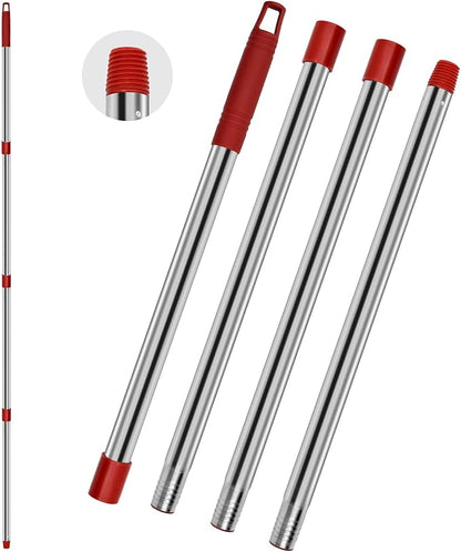 4 Section Stainless Spin Mop Replacement Handle