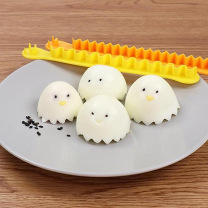 4 PACK Fancy Cut Eggs Cutters, Fancy Cooked Eggs Cutter Multi-functional Household Egg Cut Flower Shaper, Exquisite Kitchen Accessories, Easy to Clean (2 Shapes)