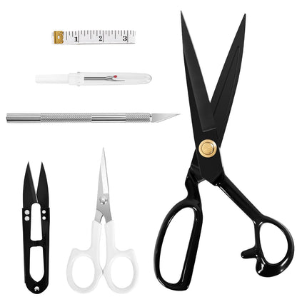Professional Tailor Scissors 9 Inch - Fabric Scissors Heavy Duty, Sharp Sewing Shears for Cutting Fabric, Leather, Home, Office, Artists, Dressmakers