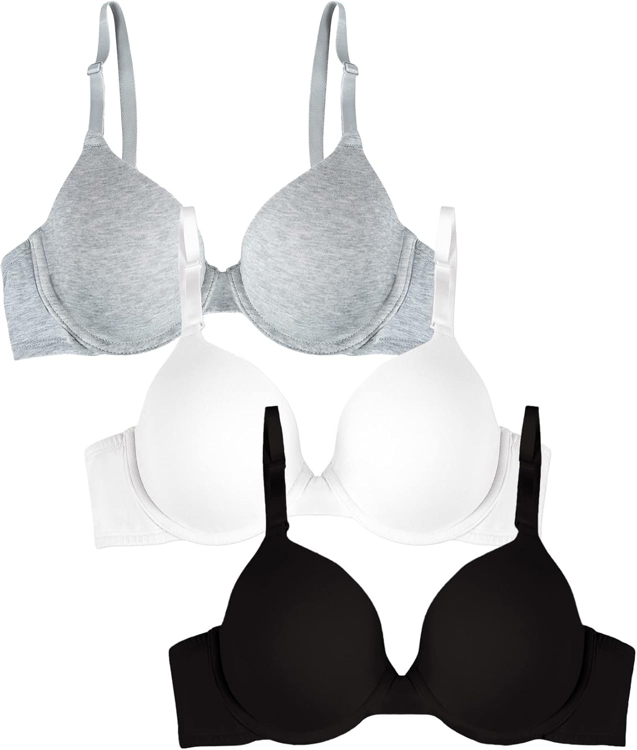 Fruit of the Loom Womens Smooth Cotton T-Shirt Bra - Ultra-Soft, Flexible, and Invisible Under Tees