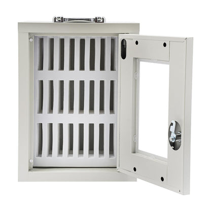 Eapmic Cell Phones Storage Cabinet Clear Cell Phone Locker Box for Pocket Cellphone Holder,Wall-Mounted&Freestanding with a Locked,Can be Carried by Hand for Office Classroom (24 Slots,Steel)