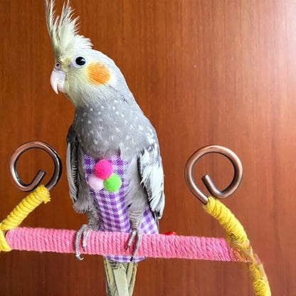 Bird Flight Suits Diapers, Parrot Flight Suits Diapers for Monk Parakeets, Cockatiels Flight Suits, Parrot Clothes, Bird Training Nappy Suit Liners Clothes (Purple-A,Budgier)