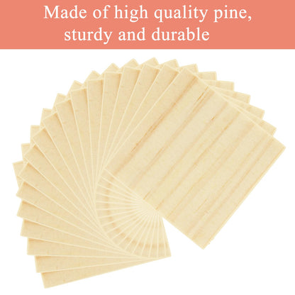 WOPPLXY 100 Pcs 2 X 2 Inch Wooden Squares for Crafts, 0.27 Inch Thick Natural Blank Square Blocks, Unfinished Wood Blocks, Blank Wood Wooden Tiles for DIY Crafts, Engraving, Wood Burning, Painting
