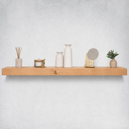 Urbandi Modern Fireplace Mantel, Contemporary, Floating Mantle, Shelf, Hand Crafted, (Aged Oak, 60Lx3Hx8D)