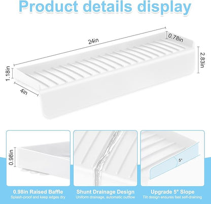 Silicone Sink Edge Protectors 4" x 24", Upgrade Kitchen Sink Splash Guards