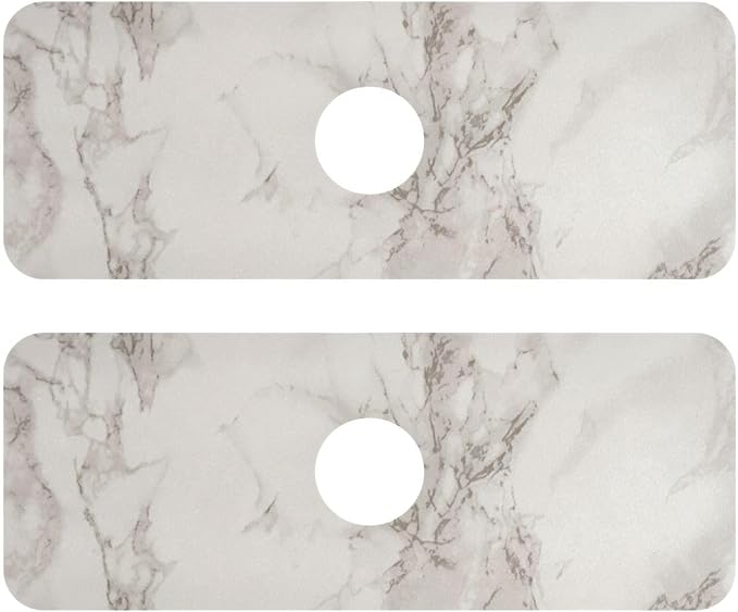 Kitchen Sink Splash Guard 2 PCS 14.7 Inch Sink Faucet Mat Splash Guard