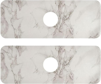 Kitchen Sink Splash Guard 2 PCS 14.7 Inch Sink Faucet Mat Splash Guard