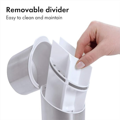 OXO Good Grips Stainless Steel Toothbrush Organizer, Bathroom Organizer and