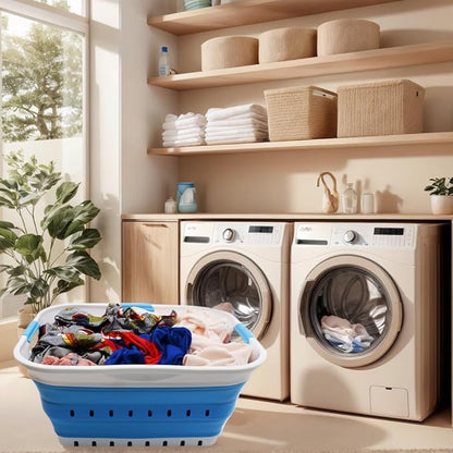 SAMMART 42L Collapsible Plastic Laundry Basket