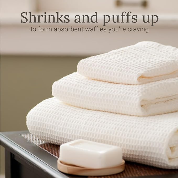 GILDEN TREE Waffle Towels for Bathroom, 100% Cotton Quick Dry Towel, Waffle