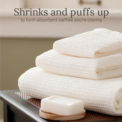 GILDEN TREE Waffle Towels for Bathroom, 100% Cotton Quick Dry Towel, Waffle
