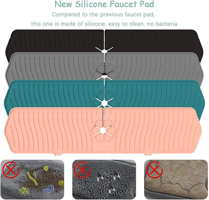 2 Pack Kitchen Faucet Sink Splash Guard, Sink Draining Pad Behind Faucet