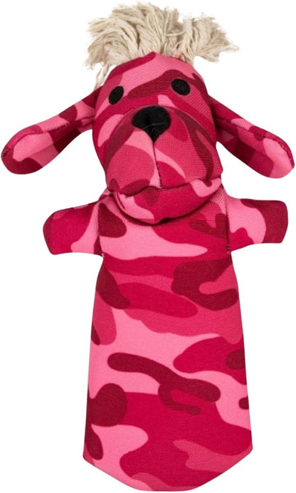 Eco-Friendly Durable Crinkle Cat & Dog Toy for Playing, Teething and Exercise - Pinky, Pink Camo, No Squeaker, No Stuffing (Safe for Pets/Kids)