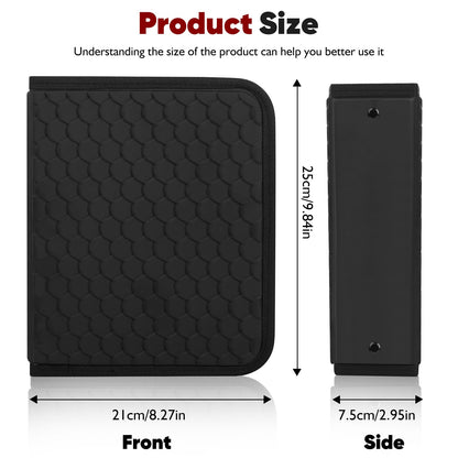 BRPPO Trading Card Binder- 4-Pocket Card Holder, 3D Dragon Scale Texture, 400-Card Capacity, Portable Card Album, Card Organizer Compatible with Multiple Card Sizes (BALCK)