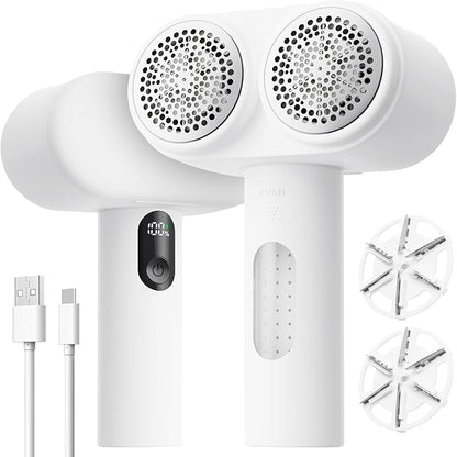 Mosthink Fabric Shaver, 2-in-1 Electric Lint Remover & Build-in Lint Brush