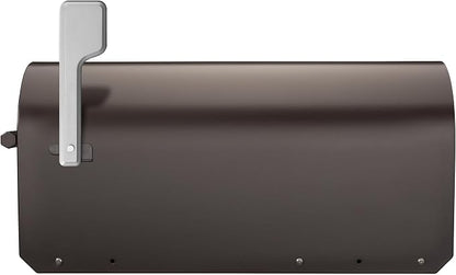 Architectural Mailboxes Sequoia Galvanized Steel Post Mount Mailbox, Compatibility Code G, 5560RZ-SR, Rubbed Bronze, Large Capacity | Galvanized steel build for outside with rust-resistant powder-coat finish and a magnetic door closure. USPS approved.