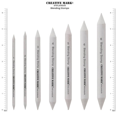 Creative Mark Blending Stumps - Solid Double-Ended Blending Stumps for Blending Charcoal, Pencils, Pastels, and More! - [Size # 4-12 Count]