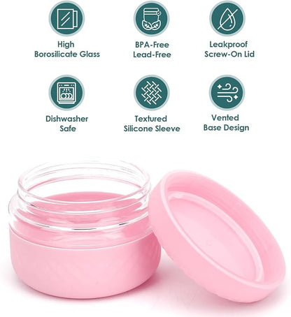 16 oz (2 Cup) Glass Lunch Bowl Container with Lid | Leak & Spill Proof, BPA-Free, Microwave & Dishwasher Safe, Airtight Meal Prep & Food Storage Jar for Lunch, Salad, Soup, Oats, Stew, Yogurt