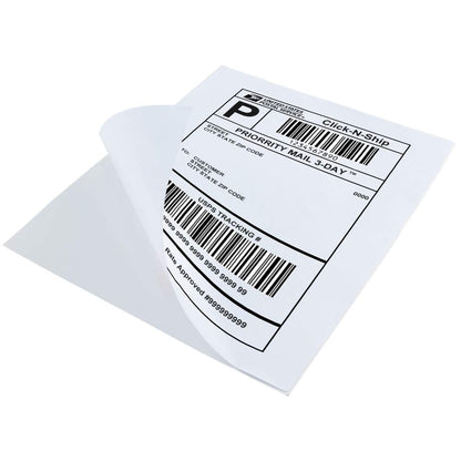 L LIKED 8.5x11 Printable White Sticker Paper Full Sheet Label, Matte, for Laser & Inkjet Printing (100 Sheets)