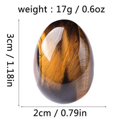 14 Pieces 1.18inchs Crystal Stones Eggs Statue Ornament Rock Crystals Polished Mineral Rock Egg Carving Crafts Stones Crystal Gifts for Meditation Reiki Healing Balancing Home Decor (Egg 14pcs Set)