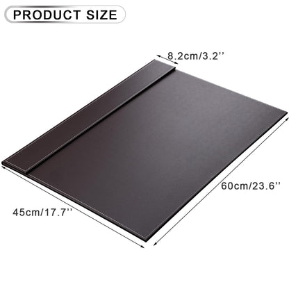 KINGFOM Ultra-Smooth PU Leather Desk Pad & Mat Office Desk Drawing & Writing Board A3/ A4 File Paper Clip Table Protector Mat on Top Large 24''x18'' (Brown)