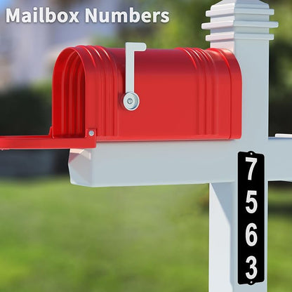 Metal Mailbox Numbers, Address Plaque, Waterproof, Horizontal & Vertical Mounted Address Sign for House Home Office Street Yard Mailbox