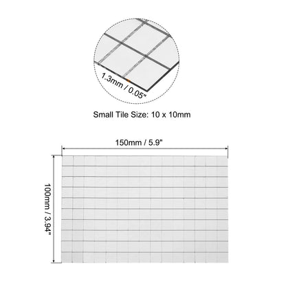 MECCANIXITY 750Pcs Mirror Mosaic Tiles, 10 x 10mm Square Glass Tiles Self-Adhesive Small Mirrors for Crafts, 3D Background Wall, DIY, Disco Light Ball (Silver)