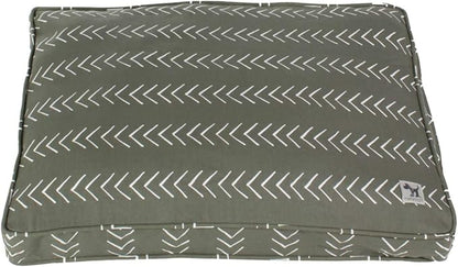 Molly Mutt Sheepy Wool Crate Mat - 100% Cotton Canvas Cover with Temperature-Regulating 100% Natural Wool-Filled Insert Dog Bed - Soft & Supportive Wool-Filled Bed - (54"x37"x2.5", Forever Young)