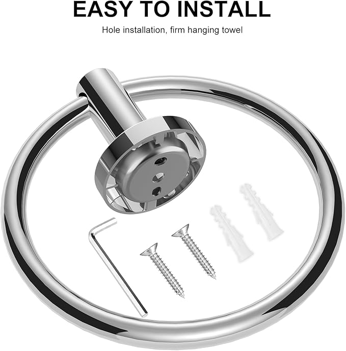 SetSail Towel Holder for Bathroom Wall Stainless Steel Hand Towel Ring Heavy