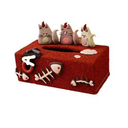 6pcs Box DIY Tissue Box Tissue Holder for Craft Paper Towel Dispenser Blank Wood Blank Crafting