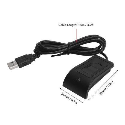 ZJchao USB Fingerprint Reader Scanner, Mini Key Reader and Attendance Machine for with 360° Calibration