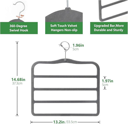 Closet Organizers and Storage, Pants Hangers Space Saving, Velvet Hanger