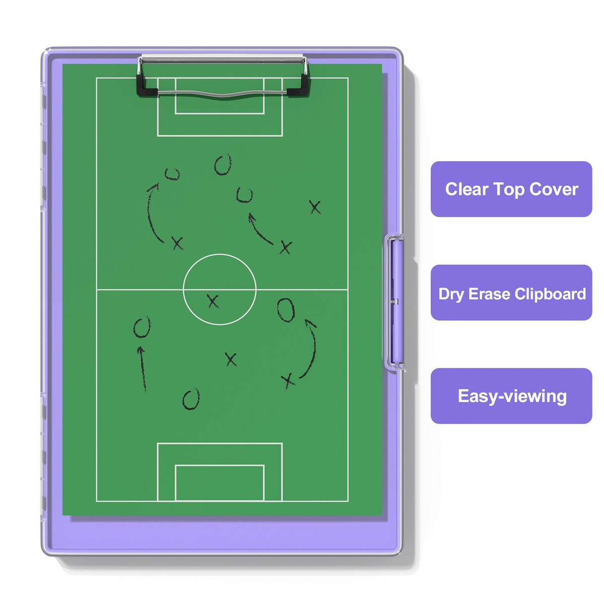 Hongri Clipboard with Storage, Purple 8.5 x 11 Folder Nursing Side Opening, Heavy Duty with Dual Compartment, Smooth Writing for Teachers, Classroom, Size 13.3 x 9.4 x 1.5 in, Office & School Supplies