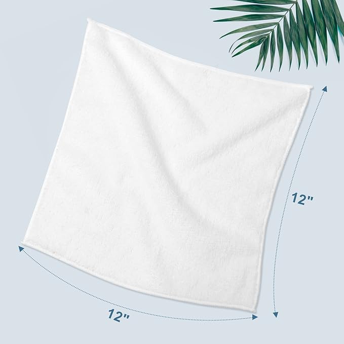 HOMEXCEL Microfiber Washcloths Towel Pack of 50, Hotel and Spa, Fast Drying