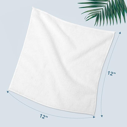 HOMEXCEL Microfiber Washcloths Towel Pack of 50, Hotel and Spa, Fast Drying