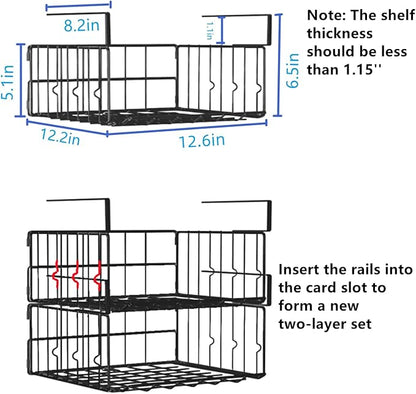 Under Shelf Basket Storage 2Pack