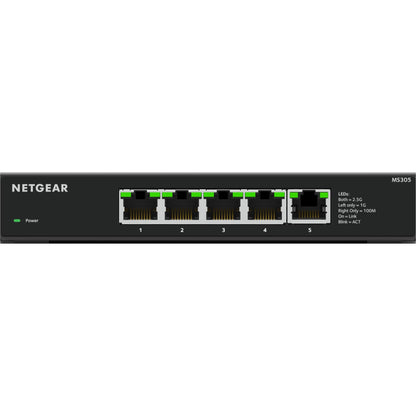 NETGEAR 5-Port 2.5G Multi-Gigabit Ethernet Unmanaged Network Switch (MS305) - with 5 x 2.5Gbps Ports, Desktop or Wall Mount, Metal Case
