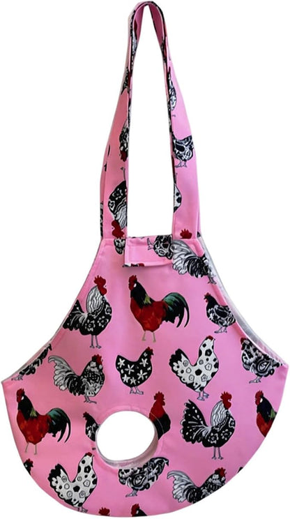 Chicken Carrier Sling Holder Bag with Handle, Driving Poultry Carriers Handbag for Farm Owners and Pet Lover Chicken Holder Poultry Travel (Pink)