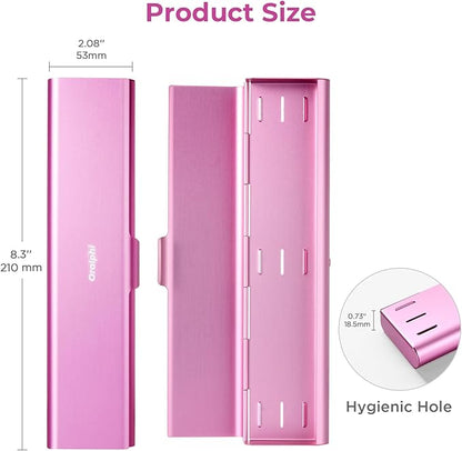 Wider Aluminum Toothbrush Travel Case, Portable Travel Toothbrush Holder