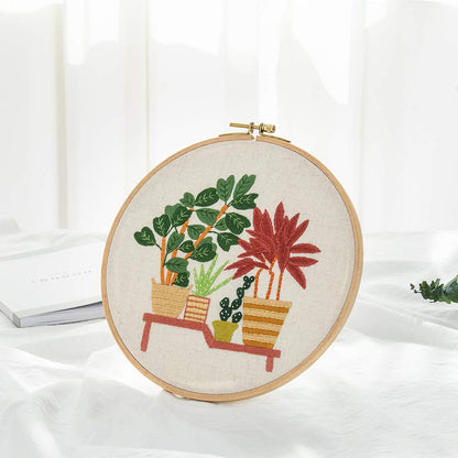 2 Pack 7 Inch Embroidery Hoop, Guofa 18CM Beech Wood Cross Stitch Hoops, Decorative Hanging Embroidery Frame for Needlepoint Sewing Project