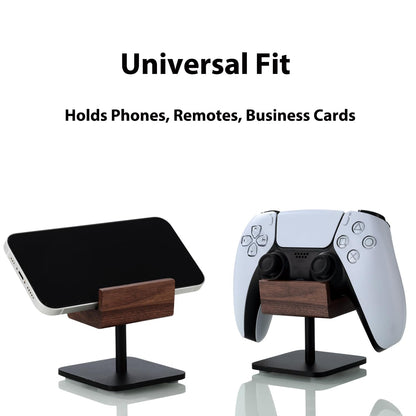 NIRVASH Walnut Controller Holder for Desk – Premium Wood Gaming Controller Stand for Xbox, PS5, PS4, Cool Gamer Gifts for Men, Husband, Boyfriend, Gaming Room Organizer(2 Pack)