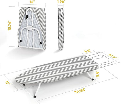 Folding Ironing Board for Small Space, RAINHOL Mini Collapsible Ironing Boards
