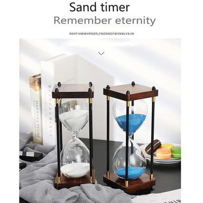 Premium Large Hourglass Sand Timer 60 Minutes, Decorative Sandglass Clock, Modern Hour Glass Timers Gift for Men & Women, Time Management Tools for Classroom Kitchen Home Office Desk Decor