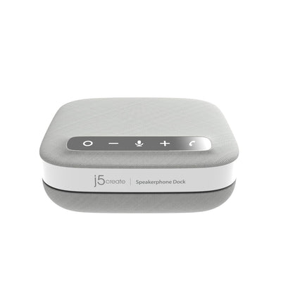 j5create USB-C 4K Speakerphone Dock, All-in-one Audio Dock for Video Conference, 4K HDMI, USB-A x 2, USB-C, Gigabit ethernet, Pass-Through Charging - Works with Teams, Zoom, and Google Meet (JCDS335)