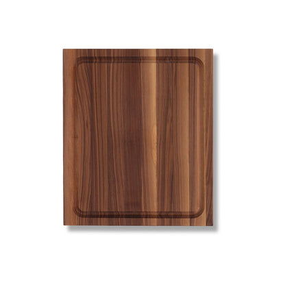 John Boos BBQ Series Rectangular Wooden Walnut Cutting Board 17”x21” – 1.5” Thick, 15-lb Reversible Butcher Block with Juice Groove, Edge-Grain & Finger Grips – Made in the USA