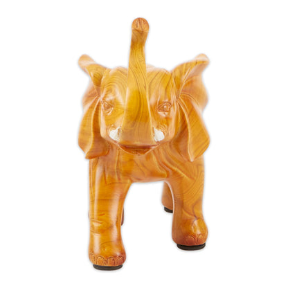 Zingz & Thingz Savannah Jungle Collection Decorative Animal Figurine, Lucky Elephant, 6.375x2.625x5.125