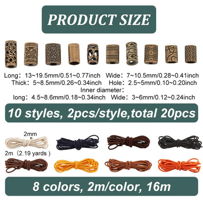 BENECREAT 17.5 Yards Elastic Bands for Notebook, Polyester Elastic Stretch Cord, Traveler's Notebook Elastic Band DIY Kit with 20 Alloy Risers for DIY Bookmark Making