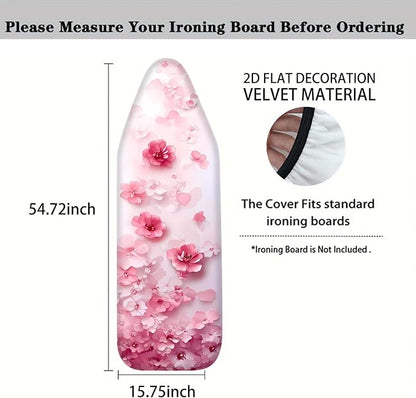 Nuxovilar Pink Watercolor Flowers Ironing Board Cover, This Cover Fits Most