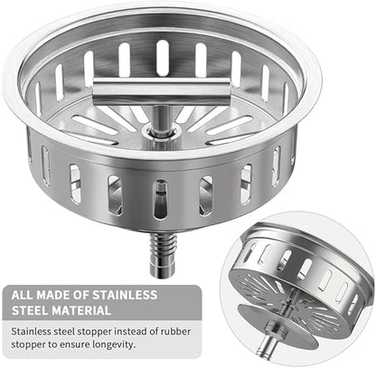 KONE Kitchen Sink Drain Sink Strainer 3-1/2 Inch Drain Assembly Kit Replacement