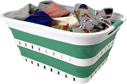 SAMMART 42L Collapsible Plastic Laundry Basket